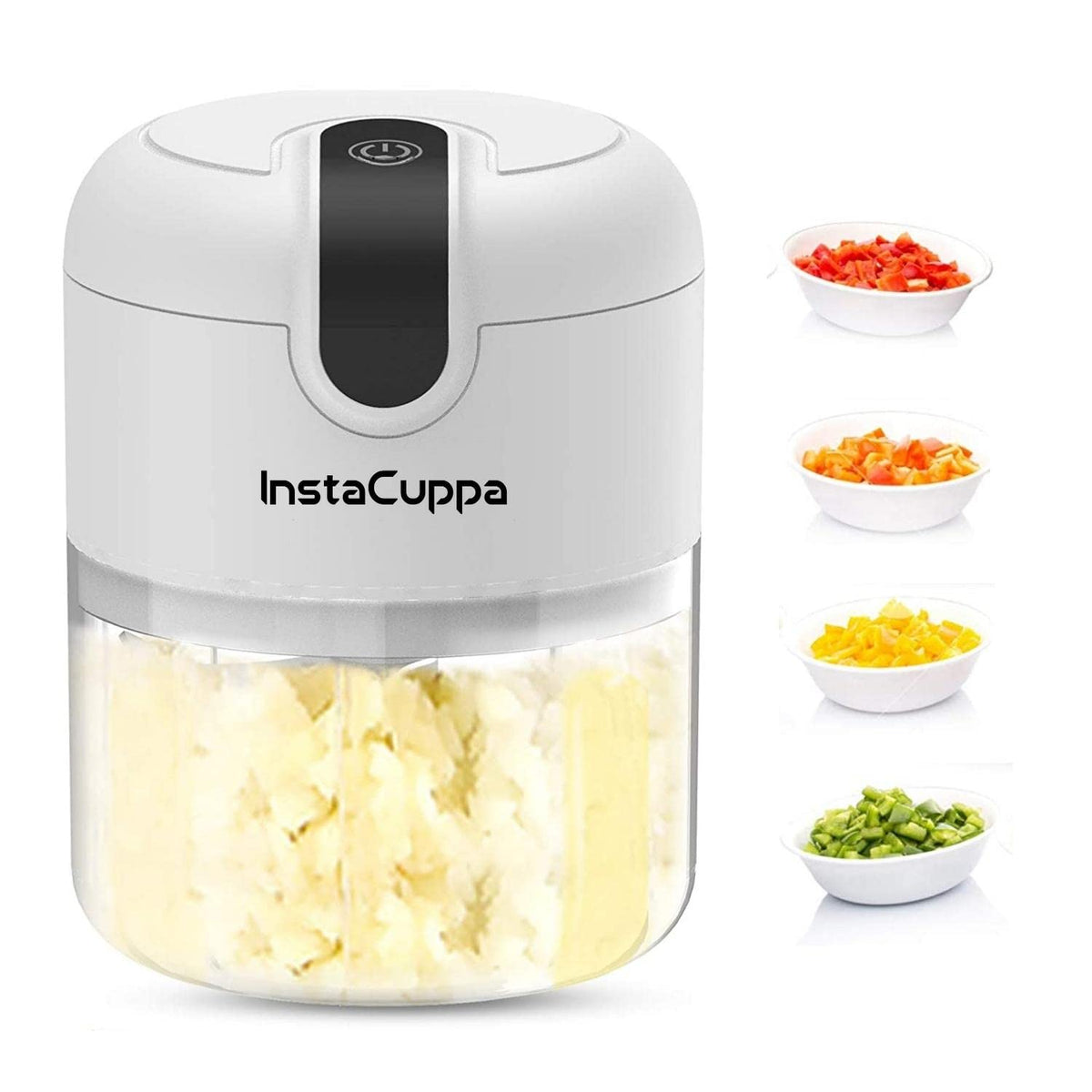 InstaCuppa Mini Electric Chopper - 1800mAh Battery USB-C Fast Charging