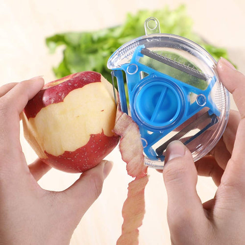 ABI DeCorio 3 in 1 Multi Function Three Use Rotary Hanging Round Planer Peeler and Cutter Vegetable Slicer Kitchen Tools Kitchen Gadgets