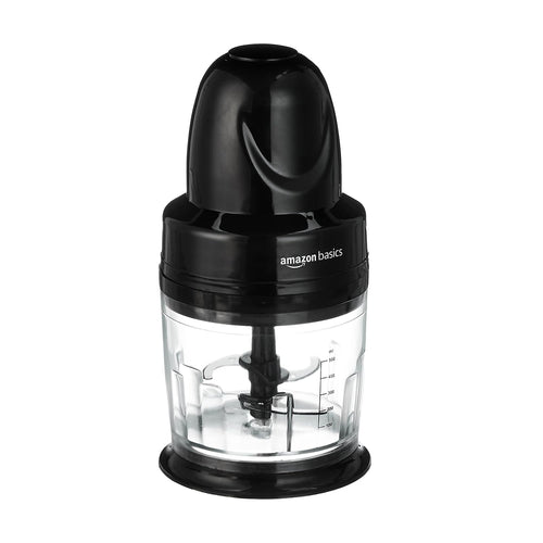 Amazon Basics 300W Electric Chopper - 830ml Unbreakable Jar with 4-Leaf Blades