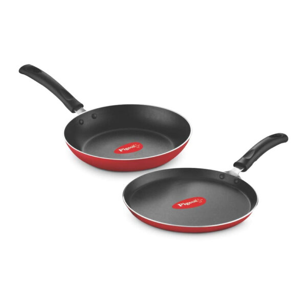 Pigeon Aluminium Nonstick Duo Pack Flat Tawa 250 and Fry Pan 200 Gift Set (Red) by Stovekraft 12091 Favourite Aluminium Induction Base Pressure Cooker with Inner Lid, 3 litres, Silver - Image 7