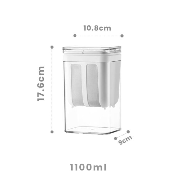 QCen Plastic Greek Yogurt & Hung Curd Maker/Fine Mesh Strainer with Lid/Hung Curd Strainer Box/Home Essentials/Hung Curd/Perfect for Homemade Yogurt/Curd/Cheese & More (1100ml), White - Image 8