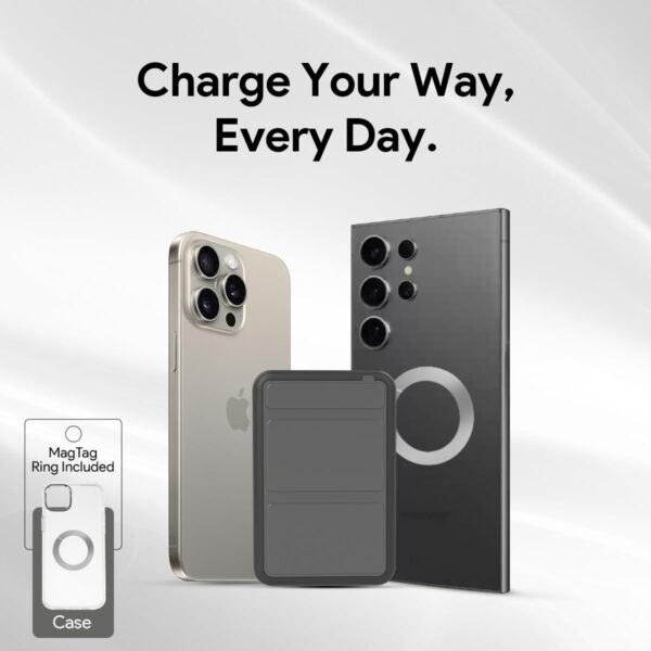 FLiX (Beetel) MagConnect Elite 10,000mAh 15W Magnetic Wireless Output,22.5W QC Pocket Power Delivery PPS,Type C & Type A Input/Output,Rapid Charge,LED Display,Perfect for iPhone 12,13,14(Black) - Image 5