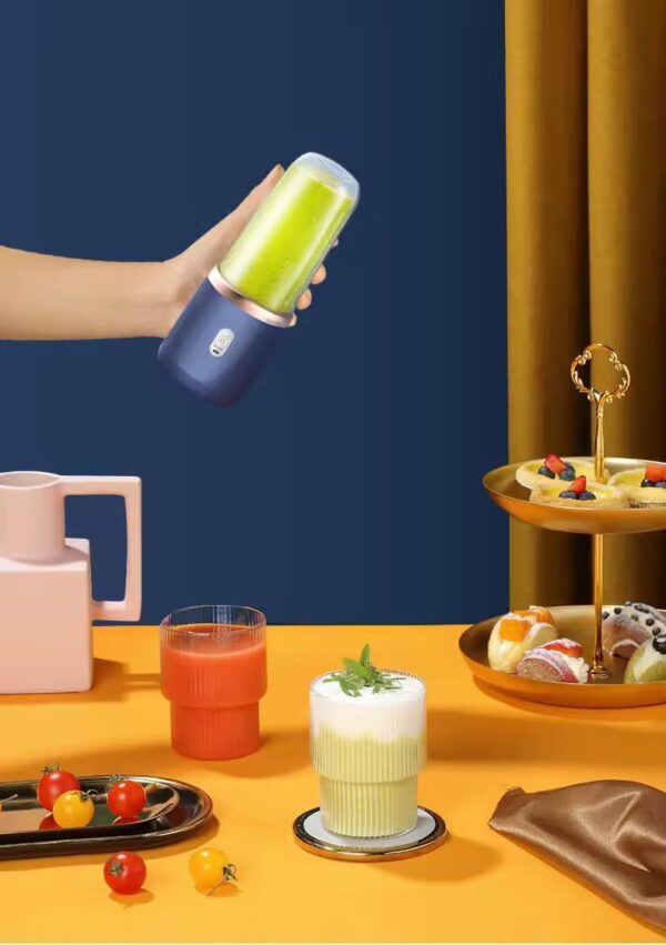 Qlect Portable Blender Electric Juicers Fruit Mixers USB Rechargeable Smoothie Mini Personal Juicer 6 Blades 3Gears With 1500 Mah Rechargeable Battery-Smoothie Blender - Image 4