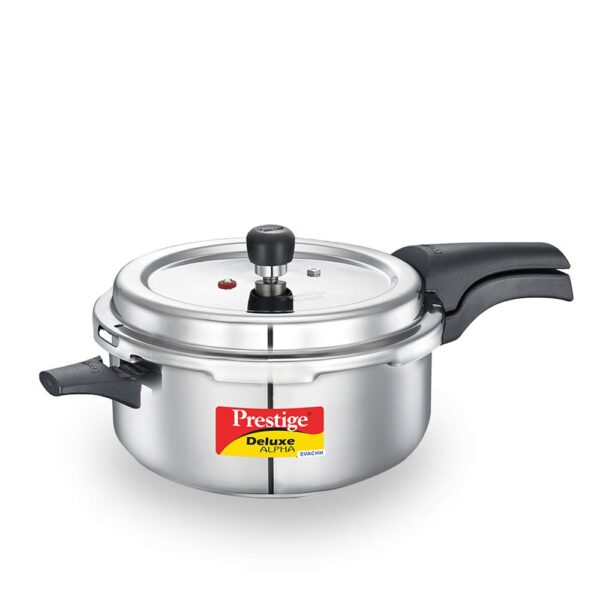 Prestige Aluminium Omega Select Plus Residue Free Non-Stick Kitchen Set, 3-Pieces + Prestige Svachh, 20255, 5 L, Deep Pressure Pan, with Deep Lid for Spillage Control - Image 4