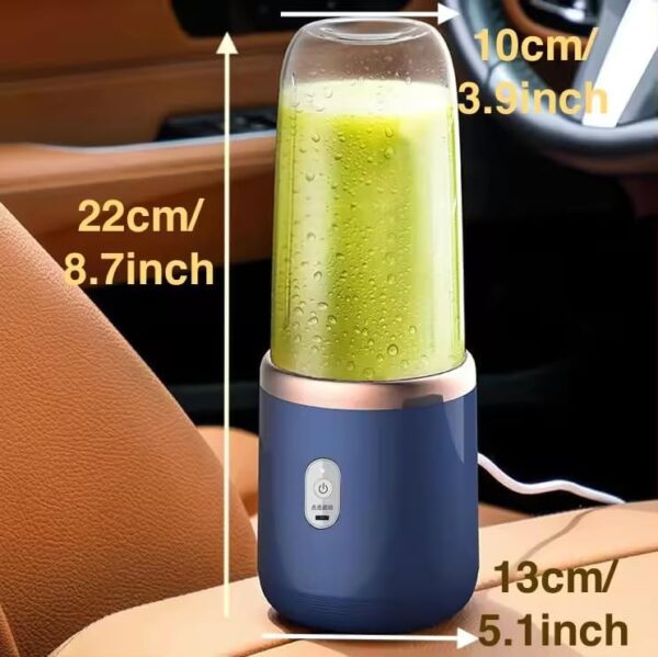 Qlect Portable Blender Electric Juicers Fruit Mixers USB Rechargeable Smoothie Mini Personal Juicer 6 Blades 3Gears With 1500 Mah Rechargeable Battery-Smoothie Blender - Image 5