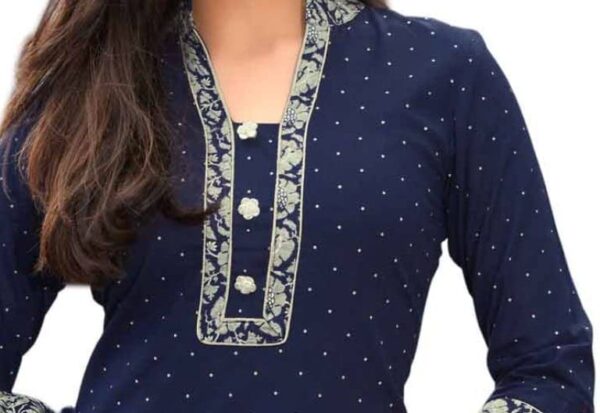 Miraan Cotton Printed Readymade Salwar Suit For Women(MIRAANSAN2520L, Large, Blue) - Image 4