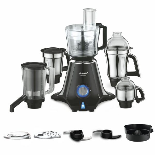 Preethi Zodiac 750W Mixer Grinder - 5 Jars with 3-in-1 Juicer & Food Processor