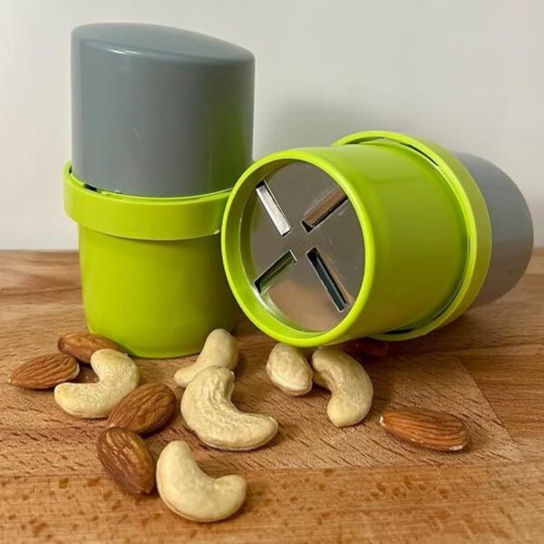 DUKAAN Dry Fruit and Nut Cutter Slicer, fine Cup Slicer Kitchen Gadget for Dry Fruit Chopper, Badam kaaju Walnut Pista Cutter Chopper Machine Hand Nuts Chopper for Kitchen Items for Gift Home Gadgets - Image 4