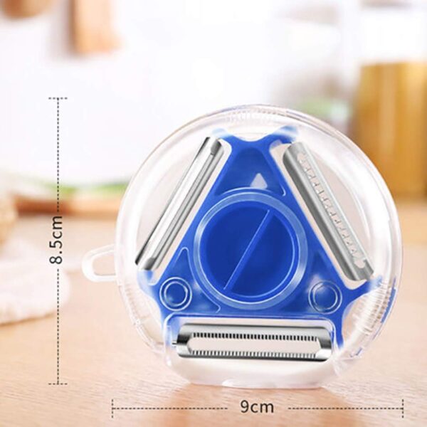ABI DeCorio 3 in 1 Multi Function Three Use Rotary Hanging Round Planer Peeler and Cutter Vegetable Slicer Kitchen Tools Kitchen Gadgets - Image 6