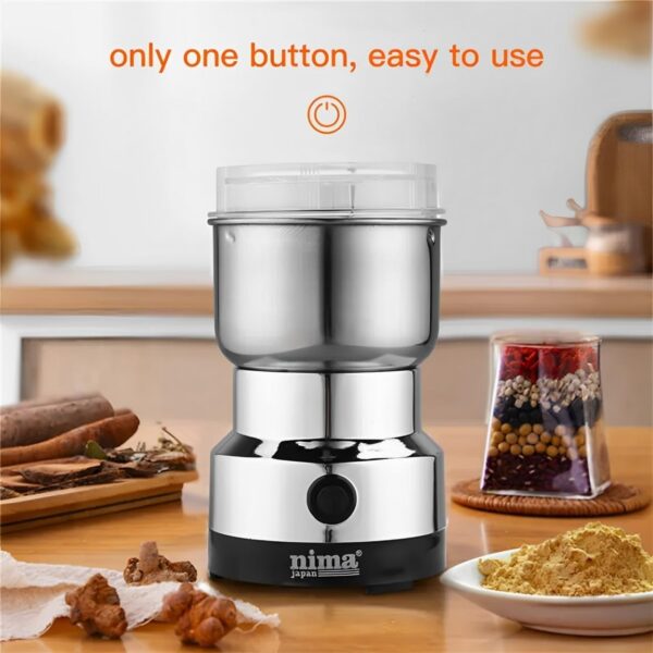 Nima Electric Mixer Grinder – 150W Portable Stainless Steel Dry Grinder Machine for Spices, Coffee Beans, Nuts, Herbs & Grains – Compact Multi-Purpose Kitchen Appliance - Image 3