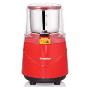 Premier Spice Grinder | 350W Wet & Dry Multifunction Food Grinder | Stainless Steel Herbs, Spices, Nuts, and Coffee Grinder for Home & Office with Detachable Jar