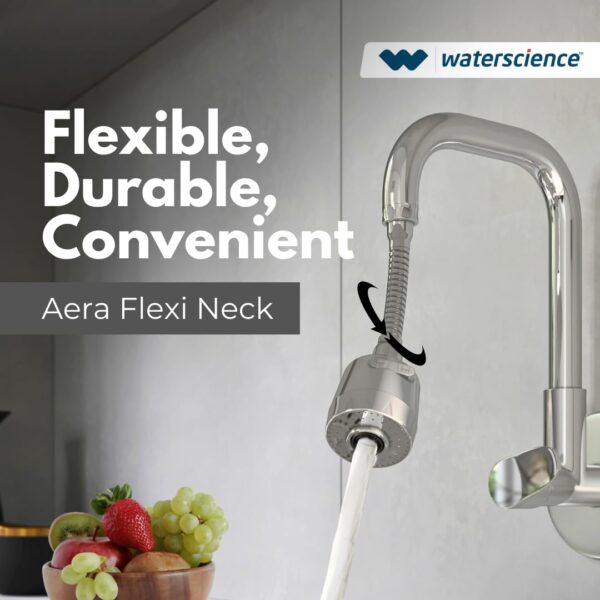 WaterScience Tap Extension for Kitchen Sink | 2 Flow Modes | Flexible Faucet Extender for Taps | Aerators for Water Tap | Upto 50% Water Saving - Flexi Neck - Image 4