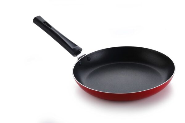 Crystal Aluminium Classic Series 7-Pc Non-Stick Cookware Set | PFOA Free | Tawa, Vagariya, Kadhai with SS Lid, Fry Pan, Sauce Pan, 1 Spatula | Multicolour - Image 3
