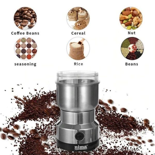 DORLANK-Stainless-Steel-Multifunction-Smash-Machine-Spice-Grinder-Portable-Electric-Grain-Mill-Grinder-Dry-Fruit-Steel-Grain-Spices-Cereals-Seasonings-Coffee-Bean-Grinder-Machine-(Pack of 1) - Image 3
