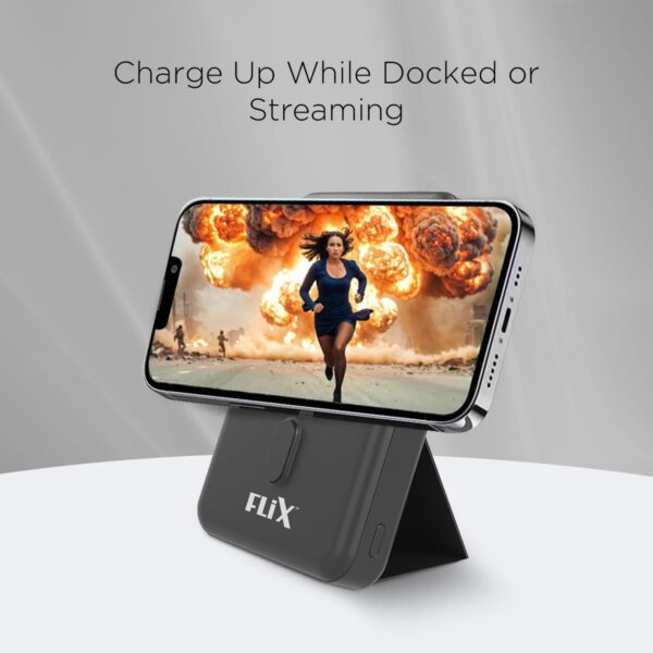 FLiX (Beetel) MagConnect Elite 10,000mAh 15W Magnetic Wireless Output,22.5W QC Pocket Power Delivery PPS,Type C & Type A Input/Output,Rapid Charge,LED Display,Perfect for iPhone 12,13,14(Black) - Image 4