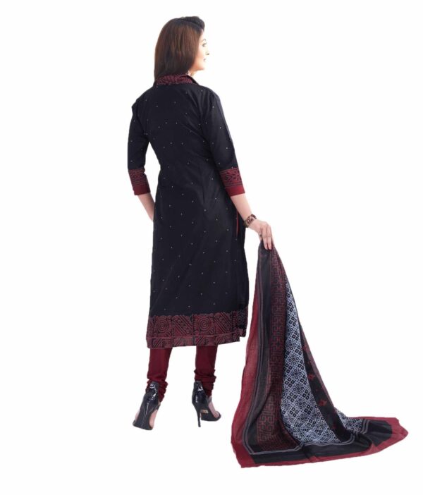 Miraan Cotton Printed Readymade Salwar Suit For Women(MIRAANSAN7024XL, X-Large, Black) - Image 5