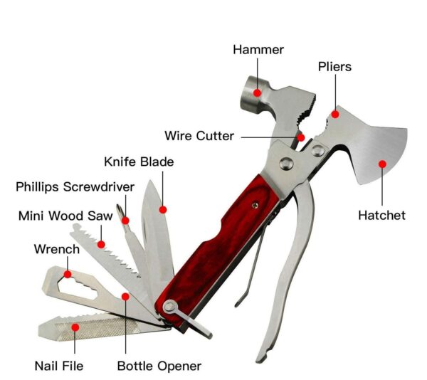 SHB Stainless Steel Multipurpose Tool Kit | Portable, Heavy-Duty | Lightweight & Durable Pocket Multi-Tool Kit for Home, Office, Outdoor, and Everyday Use - Image 8