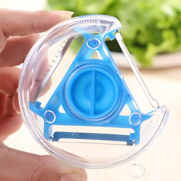 ABI DeCorio 3 in 1 Multi Function Three Use Rotary Hanging Round Planer Peeler and Cutter Vegetable Slicer Kitchen Tools Kitchen Gadgets - Image 8