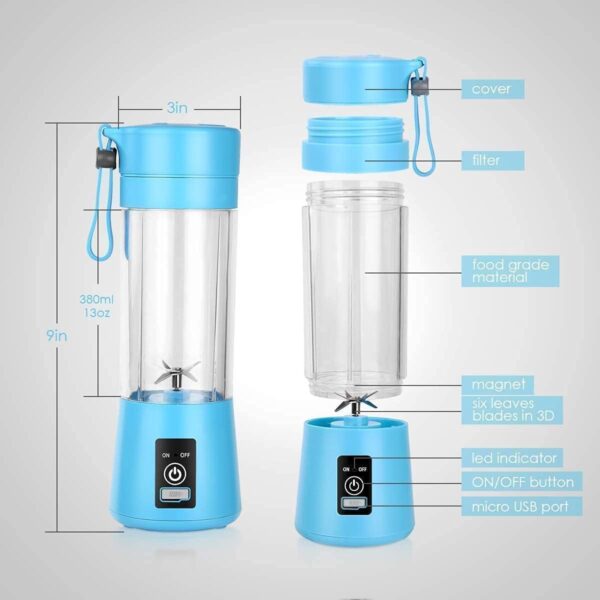 TWCY Portable USB Rechargeable Blender - Personal Smoothie Juice Maker - Image 4