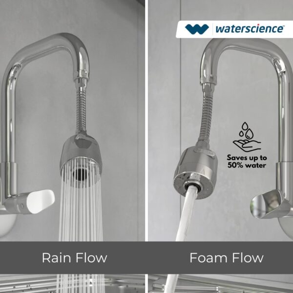 WaterScience Tap Extension for Kitchen Sink | 2 Flow Modes | Flexible Faucet Extender for Taps | Aerators for Water Tap | Upto 50% Water Saving - Flexi Neck - Image 2