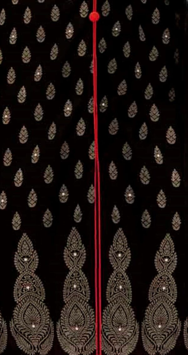 Miraan Women's Printed Unstitched Cotton Dress Material (SAN7008_Black_Free Size) - Image 2