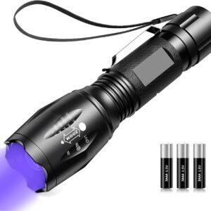 DOTCOM MOWETOO Led Uv Torch 2 in 1 Uv Black Light with 500Lm Highlight & 4 Mode & Waterproof, Metal, 500 Lumen