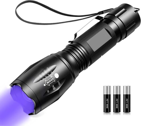DOTCOM MOWETOO Led Uv Torch 2 in 1 Uv Black Light with 500Lm Highlight & 4 Mode & Waterproof, Metal, 500 Lumen