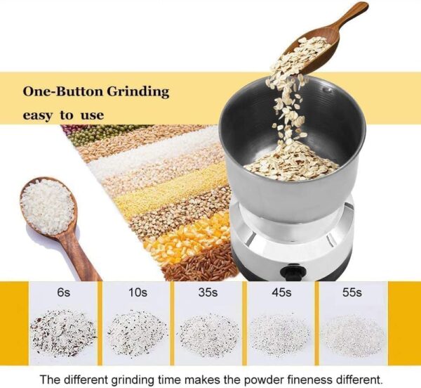 Swastik Store Nima Mini Electric Mixer Grinder - Stainless Steel Small Masala Spice Machine - Image 5