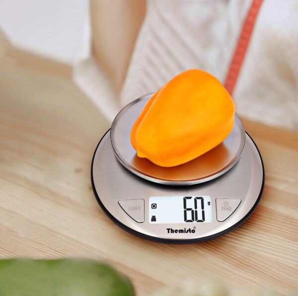 Themisto TH-WS20 Digital Kitchen Weighing Scale Stainless Steel (5Kg) - Image 8