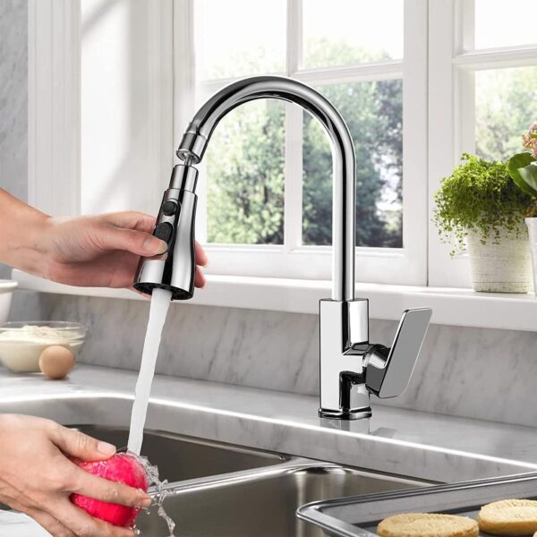 Nubilous Tap Extender for Kitchen Sink, Flexible Faucet with Tap Extension for Convenient Use Upgrade Your Kitchen Sink with Flexible Tap for Easy Access - Image 4