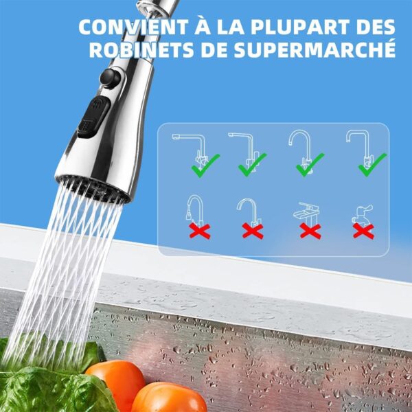 Nubilous Tap Extender for Kitchen Sink, Flexible Faucet with Tap Extension for Convenient Use Upgrade Your Kitchen Sink with Flexible Tap for Easy Access - Image 2