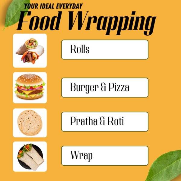 BRILLAR by MISSDOLL Butter Paper Roll for Kitchen Food Wrap - Premium Non-Stick Butter Wrapping Paper | Greaseproof, Heat-Resistant Parchment for Kitchen Food Wrap & Oil Absorption (100 Meter) - Image 3