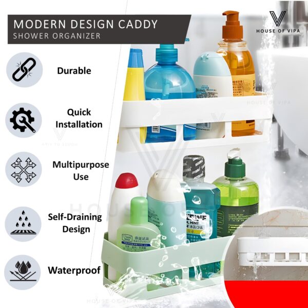 Best Bathroom Organizer 2025 - Self-Adhesive Wall Shelf Amazon Bestseller - Image 7