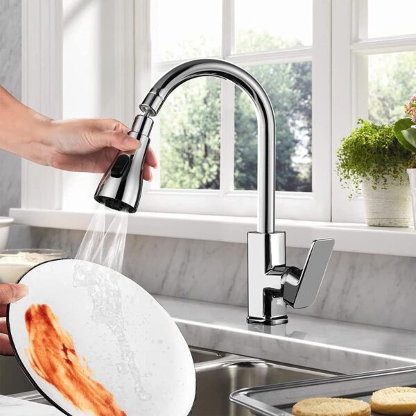 Nubilous Tap Extender for Kitchen Sink, Flexible Faucet with Tap Extension for Convenient Use Upgrade Your Kitchen Sink with Flexible Tap for Easy Access - Image 3