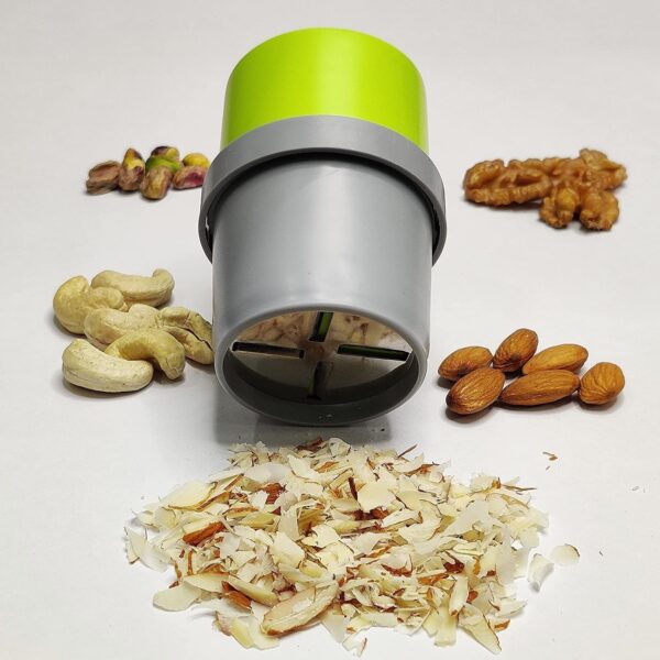 Solitude Dry Fruit Cutter, Slicer, Grinder, Chocolate Cutter and Butter Slicer with 3 in 1 Blade for Almonds, Cashews etc (Stainless Steel) - Image 2