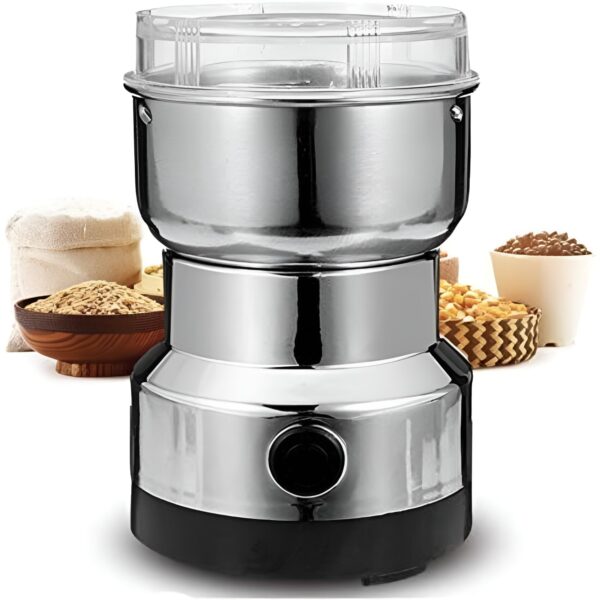 DORLANK-Stainless-Steel-Multifunction-Smash-Machine-Spice-Grinder-Portable-Electric-Grain-Mill-Grinder-Dry-Fruit-Steel-Grain-Spices-Cereals-Seasonings-Coffee-Bean-Grinder-Machine-(Pack of 1) - Image 8