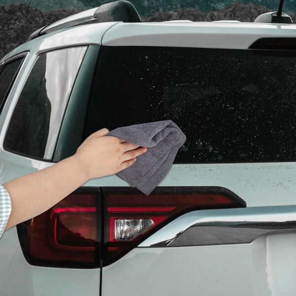 Hyndrix Microfiber Cleaning Cloth Roll 20 Pack - Reusable Paper Towels Washable Roll Tear Away for Kitchen Car 25 * 25 cm (Grey) (1 roll) - Image 5