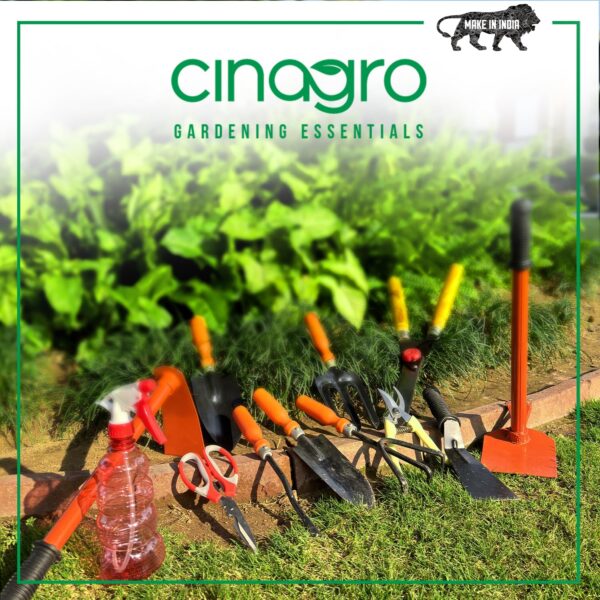 Cinagro Garden Tools Kit (Set of 7) Weeder, 2 Trowels, Hand Fork, Cultivator, Scissors, Pruner | Gardening Tools Kit for Home Garden, Indoor and Outdoor Gardening - Image 6