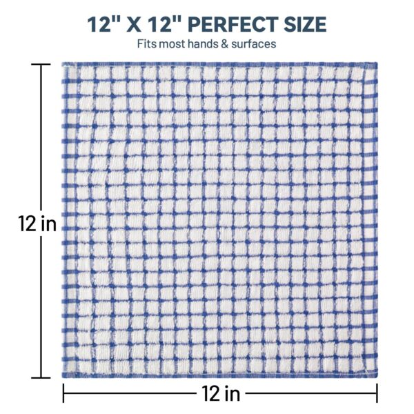 Egles Kitchen Dishcloths 12pcs 11x12 Inches Bulk Cotton Kitchen Dish Cloths Scrubbing Wash Cloths Sets (Mix Color) - Image 8