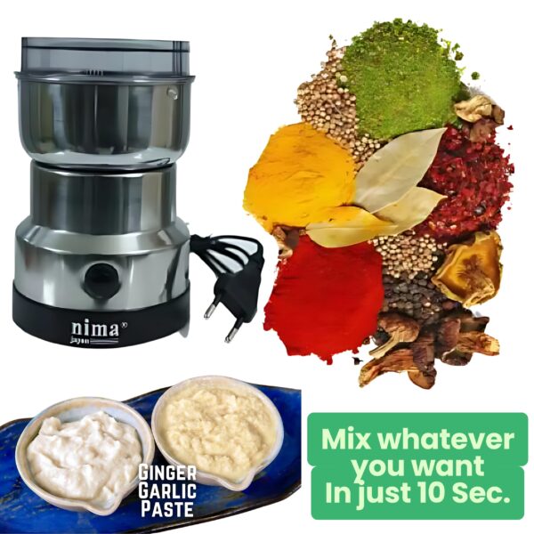 High-Power Mixer Grinder with Copper Motor, Stainless Steel Jars, Overload Protection, Anti-Skid Base, and Sharp Blades for Wet & Dry Grinding – Perfect for Home, Kitchen, and Everyday Use - Image 5
