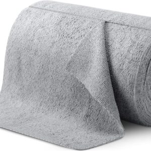 Hyndrix Microfiber Cleaning Cloth Roll 20 Pack - Reusable Paper Towels Washable Roll Tear Away for Kitchen Car 25 * 25 cm (Grey) (1 roll)
