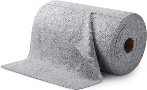 Hyndrix Microfiber Cleaning Cloth Roll 20 Pack - Reusable Paper Towels Washable Roll Tear Away for Kitchen Car 25 * 25 cm (Grey) (1 roll)