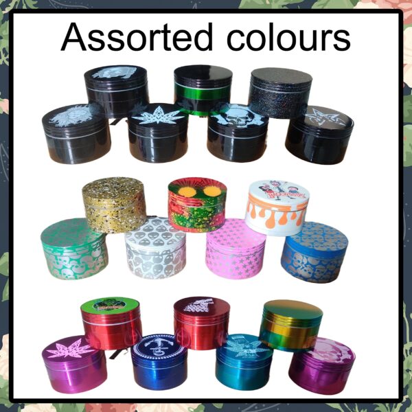Aum Shakti Metal Herb Grinder 63MM - Durable Crusher, Assorted Colors - Image 4