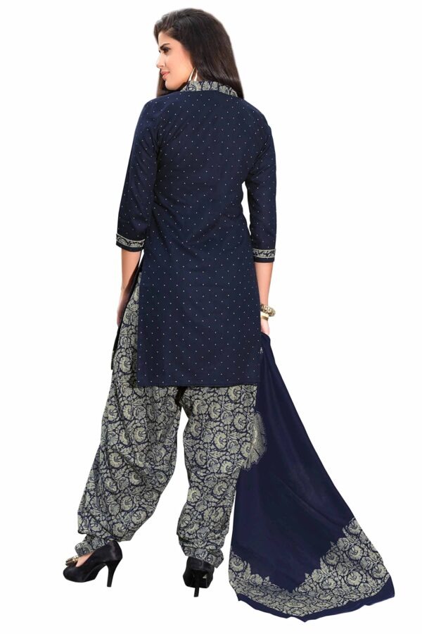 Miraan Cotton Printed Readymade Salwar Suit For Women(MIRAANSAN2520L, Large, Blue) - Image 6