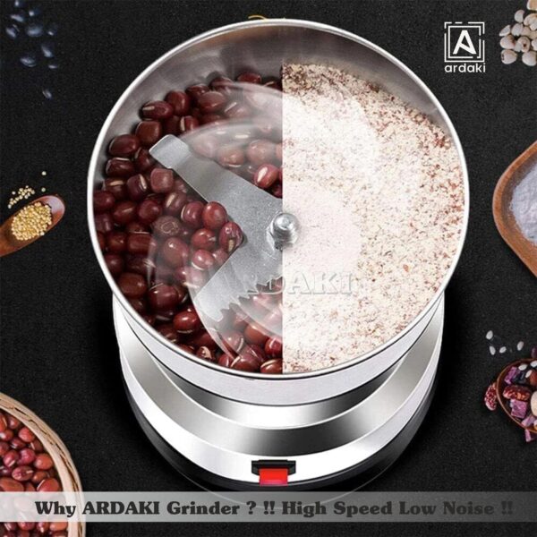 ARDAKI 150W Mini Mixer Grinder - Multi-Functional Stainless Steel Spice Mill - Image 9
